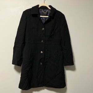 J. Crew italian double cloth black wool coat